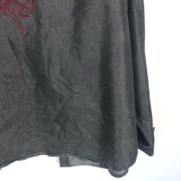 HARLEY-DAVIDSON embroidered button up top U26 - Picture 2 of 8